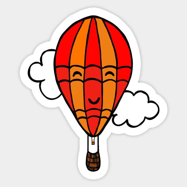 Happy Hot Air Balloon Sticker by MoreThanADrop